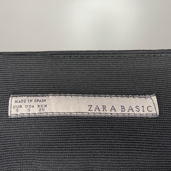 Zara Basic Mini Pencil Skirt Black Small - Picture 4 of 5